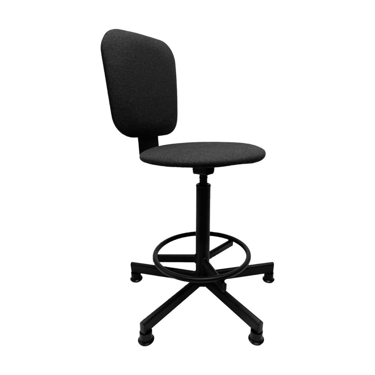 Стул кресло кассира, ресепшн РС37, на винте, без подлокотников, ткань, темно-серый — изображение 1