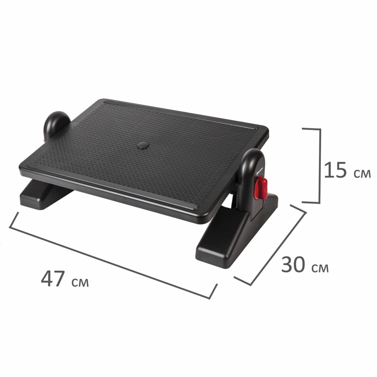 Подставка для ног BRAUBERG офисная, 41,5х30 см, с фиксаторами, черная, 531487 — изображение 4