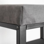 Банкетка для обуви "Торонто-23S", 670х300х490 мм, 2 полки, металл/ткань, черная/серая, БТ23СЧС — изображение 6