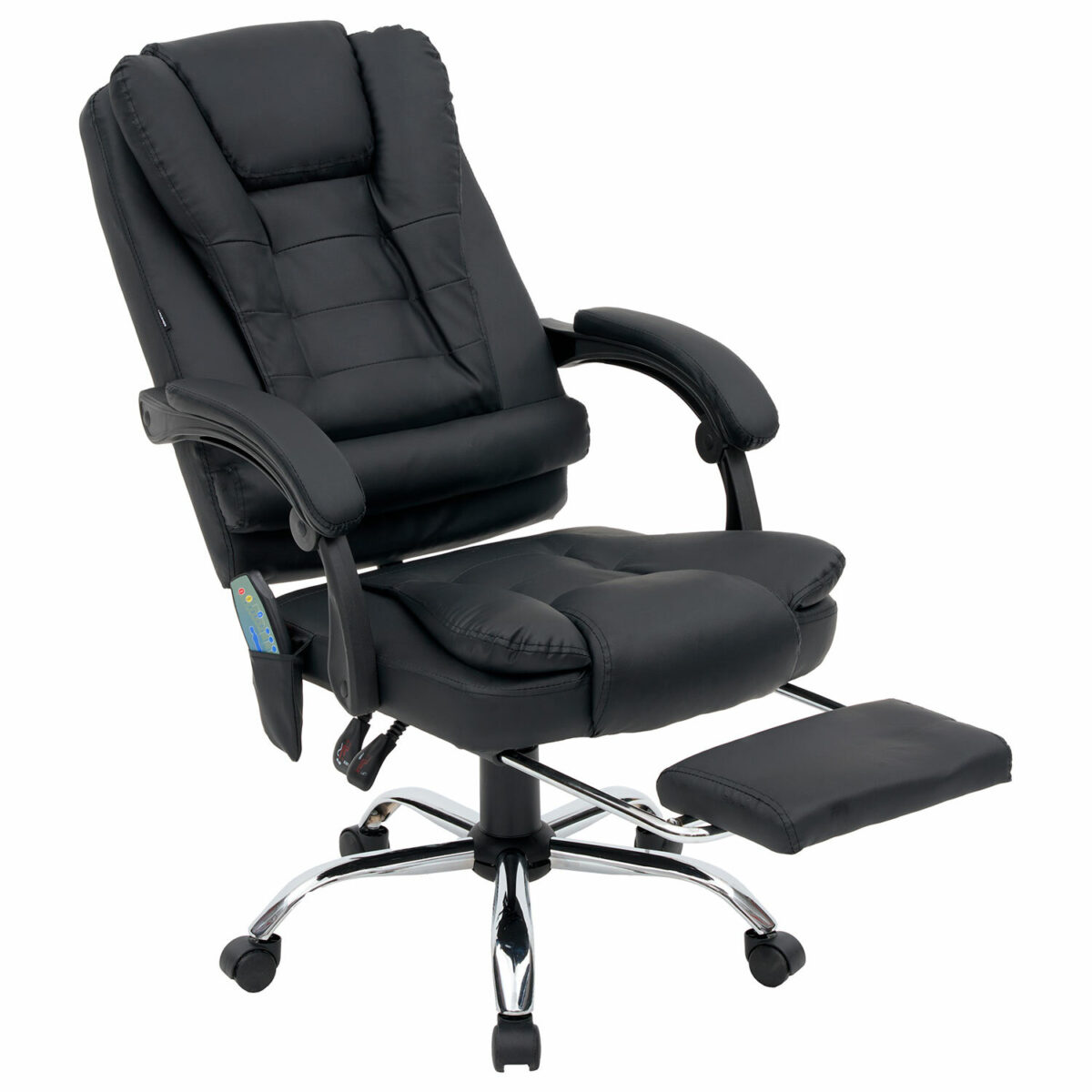 Кресло офисное CROMEX (КРОМЕКС) "Lounge MS-007", подножка, 6 массажных модулей, экокожа, черное, 532960 — изображение 10