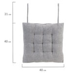 Подушка на стул "РОГОЖКА", 40x40 см, полиэстер, светло-серая, PRIMILA (ПРИМИЛА) LUX, 700498 — изображение 5