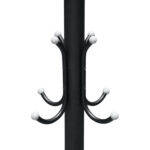 Вешалка-стойка SHT-CR450, 1,86 м, диск 37 см, 6 крючков + 4 дополнительных, металл/мрамор, черная, В1-50 — изображение 3