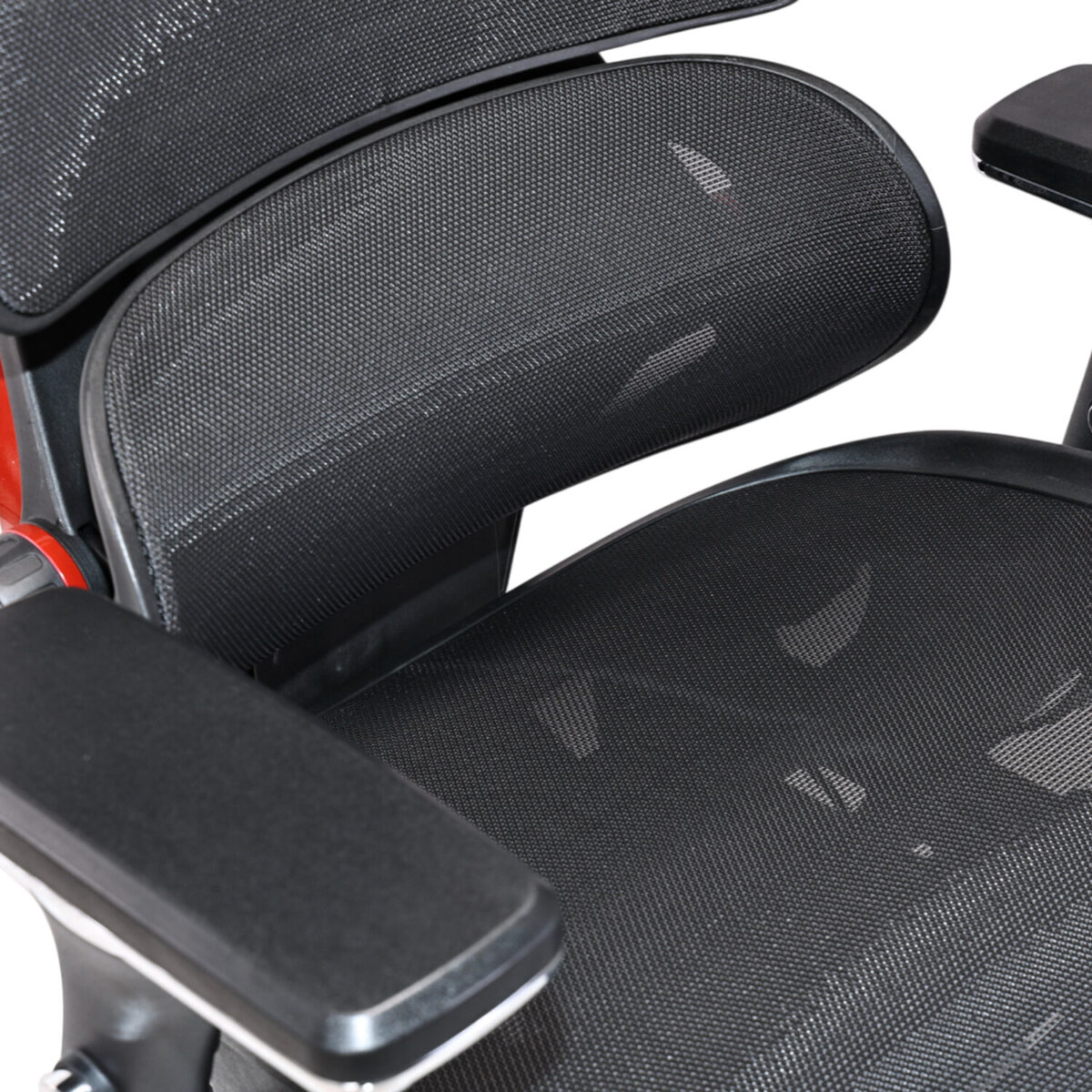 Кресло ATRONE (АТРОН) "Optimus ER-707", адаптивный механизм со слайдером, сетка, черный/красный, 532968 — изображение 12