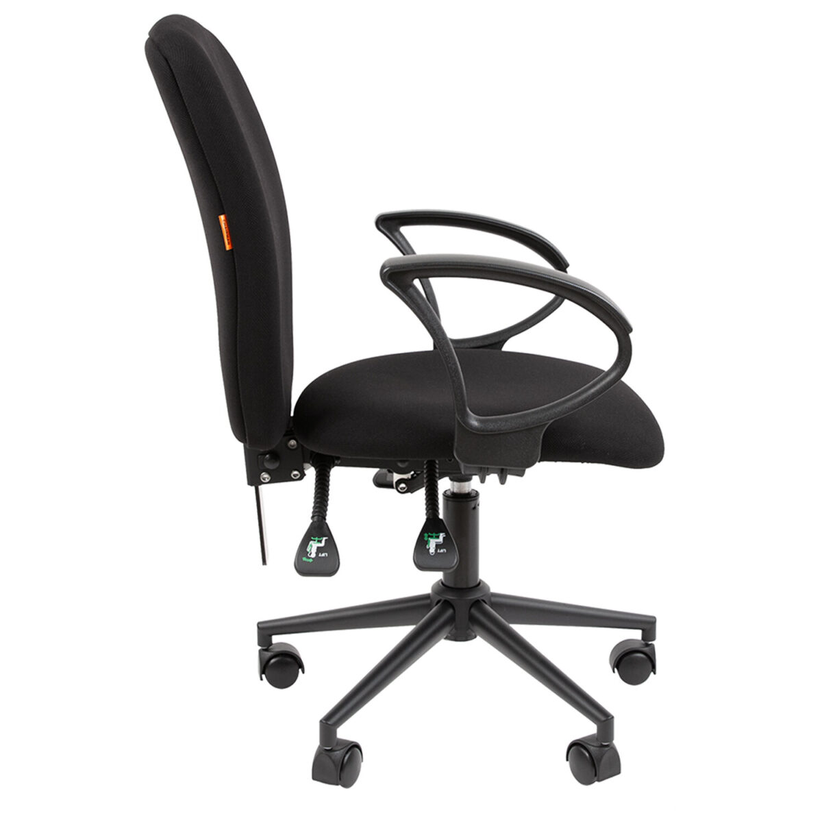 Кресло офисное Chairman CH 9801, пятилучие металл, ткань, черное, 7150934 — изображение 4