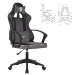 Кресло компьютерное BRABIX "Forcer GM-127", 2 подушки, экокожа/велюр, черное/серое, 533216 — изображение 2