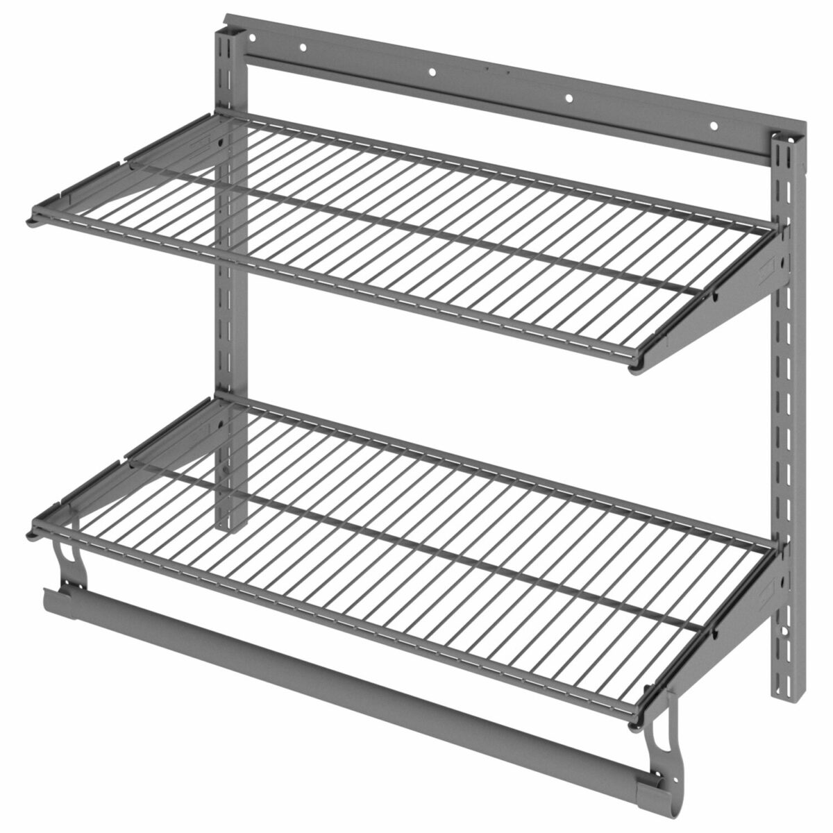 Гардеробная система BASIC G60S, 530х640х350 мм, 2 полки, 1 штанга, графит, S70299913415 — изображение 1