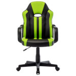 Кресло компьютерное BRABIX "Stripe GM-202", экокожа, черное/зеленое, 532511 — изображение 5