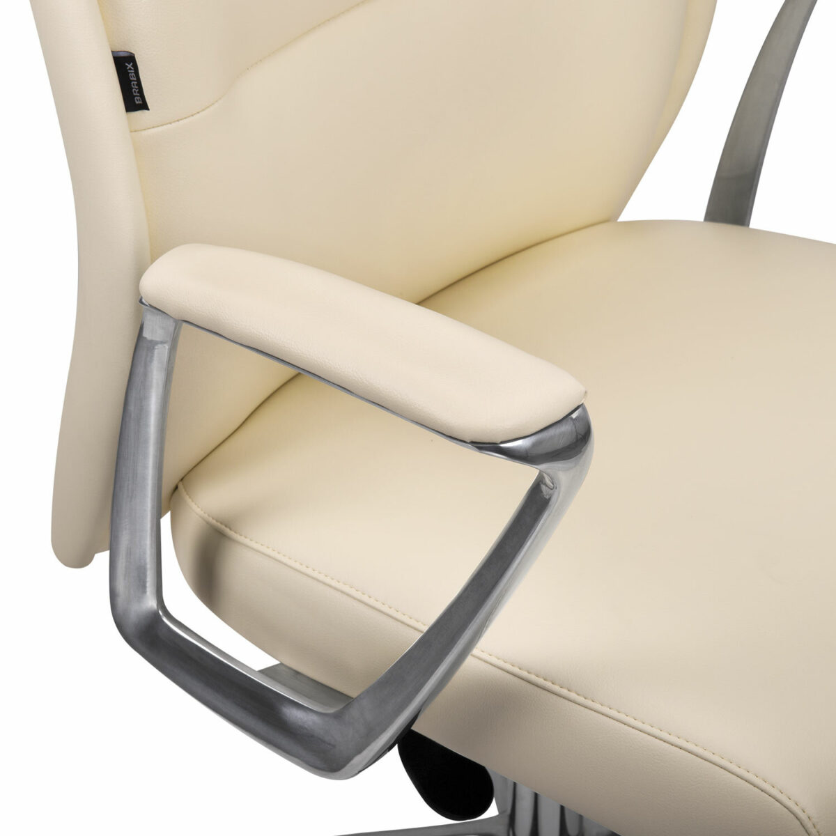Кресло BRABIX PREMIUM "Adept EX-752", синхромеханизм, алюминий, экокожа, бежевое, 532931 — изображение 8