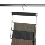 Вешалка-плечики качели 3 секции, металлическая, для юбок и брюк, ПВХ-покрытие, BRABIX, 607473 — изображение 5