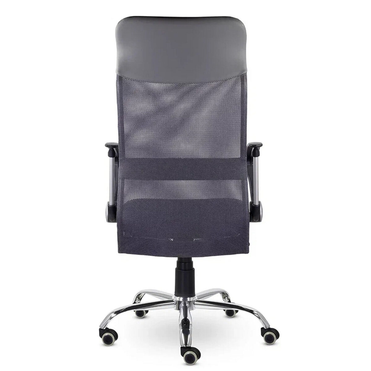 Кресло "Ультра", высокая спинка, с подлокотниками, хром, черное — изображение 6