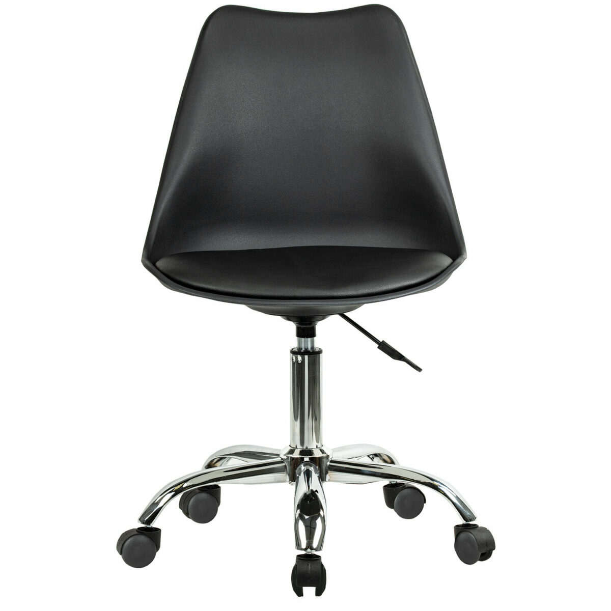 Кресло стул BRABIX "Eames MG-310 CH", хром, пластик черный, экокожа черная, 532925 — изображение 2