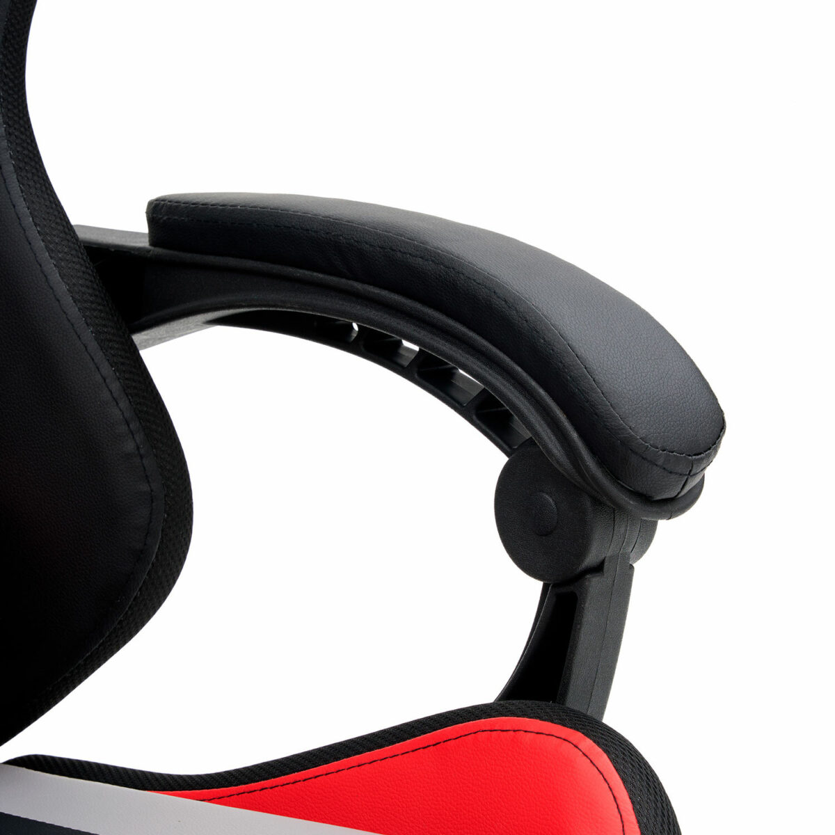 Кресло компьютерное CROMEX (КРОМЕКС) "Quantum GM-155 RGB", подсветка, две подушки, экокожа, черное/красное/серое, 532955 — изображение 14
