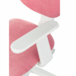Кресло детское BRABIX "Fancy MG-201W", с подлокотниками, пластик белый, ткань вельветовая, розовое, 533009 — изображение 7