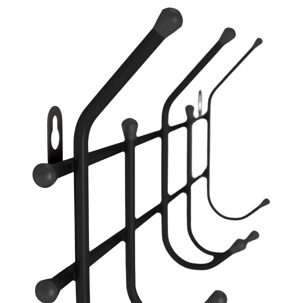 Вешалка настенная "Стандарт 2/5", 220х475х95 мм, 5 крючков, металл, черная — изображение 2