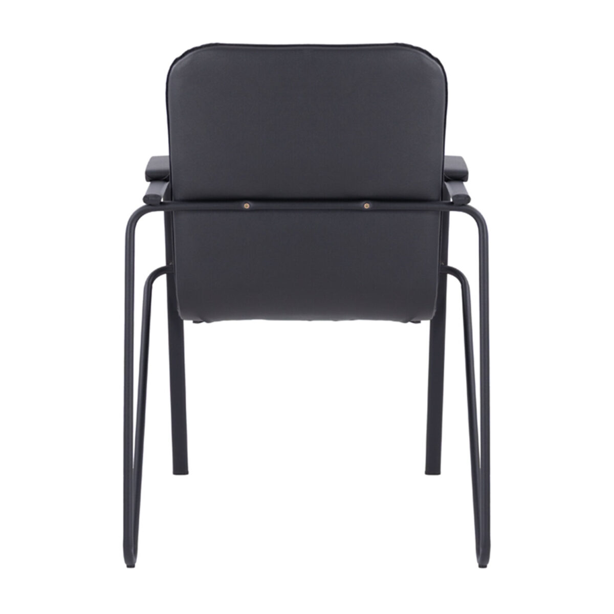 Кресло для приемных и переговорных BRABIX "Samba CF-107", черный каркас, кожзам черный, собранное, 533189 — изображение 6