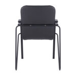 Кресло для приемных и переговорных BRABIX "Samba CF-107", черный каркас, кожзам черный, собранное, 533189 — изображение 6