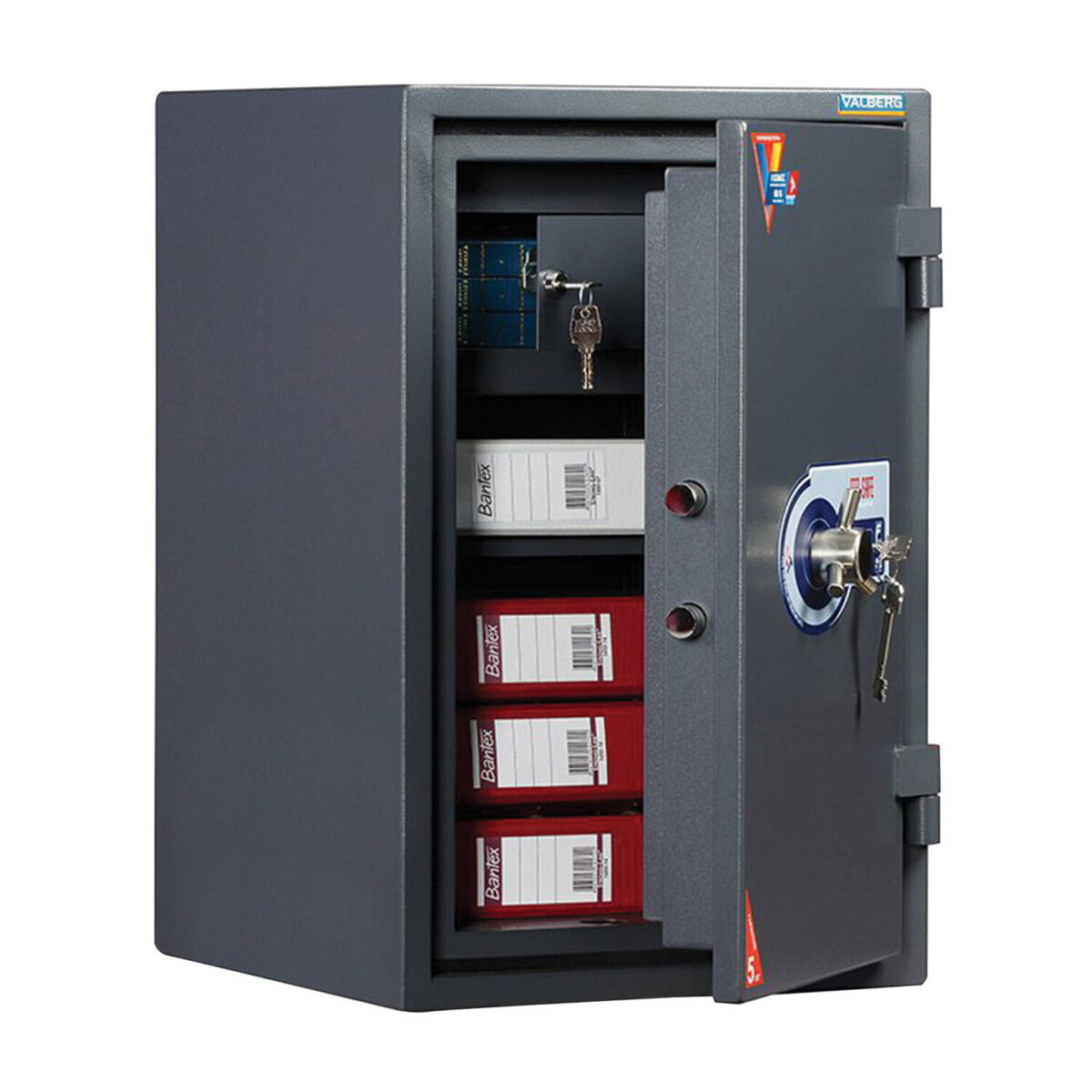 Сейф огневзломостойкий VALBERG "Гарант-67Т", 670х440х440 мм, 99 кг, ключевой замок, крепление к полу — изображение 1