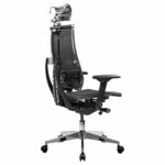 Кресло МЕТТА "YOGA" Y 4DF B2-5D, адаптивная спинка, 3D-подголовник, сверхпрочная сетка, черное — изображение 6