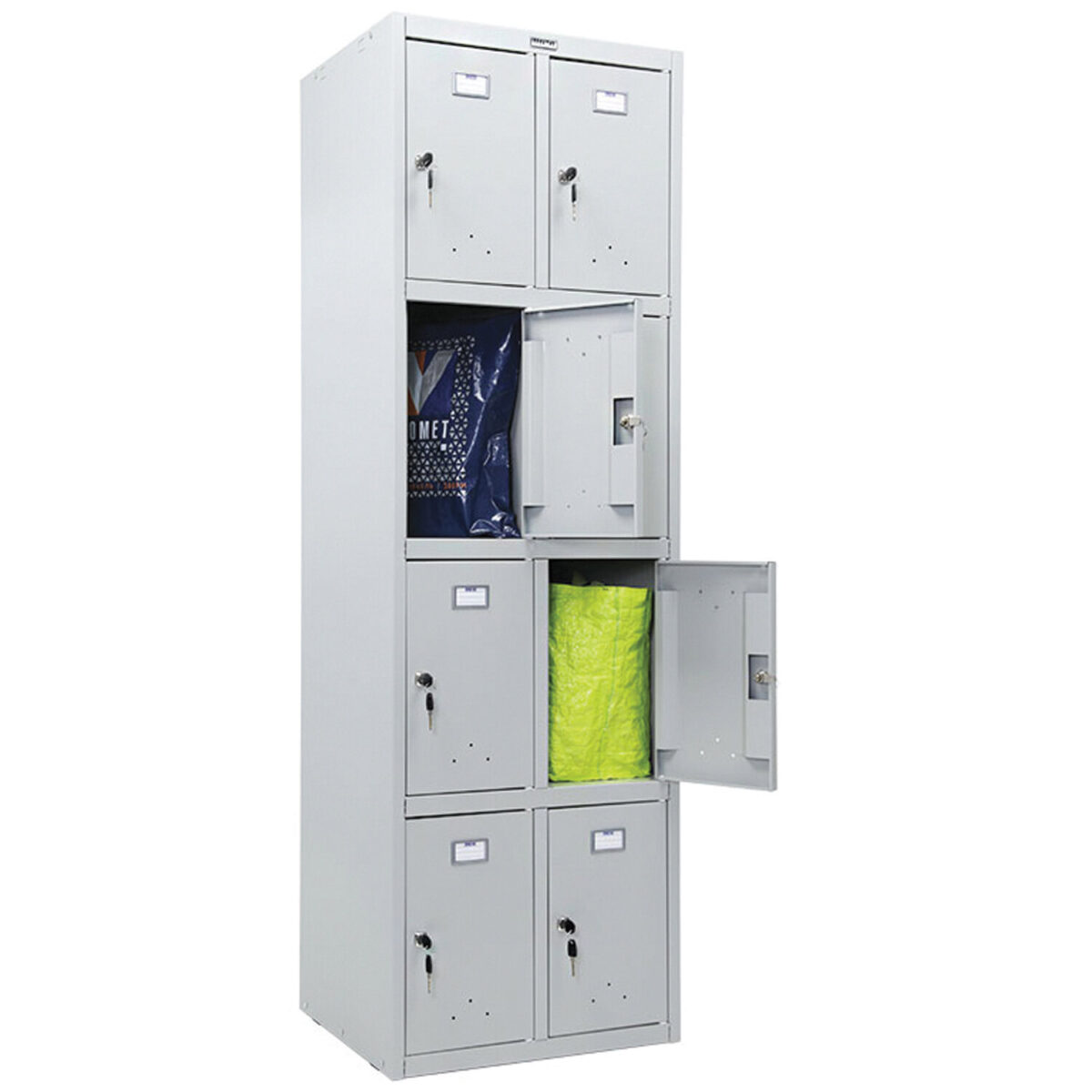 Шкаф металлический для сумок ПРАКТИК "ML/LS 24-60" восьмисекционный, 1830х600х500 мм, 33 кг, разборный, LS-24 — изображение 2