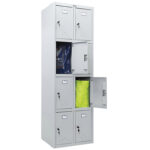 Шкаф металлический для сумок ПРАКТИК "ML/LS 24-60" восьмисекционный, 1830х600х500 мм, 33 кг, разборный, LS-24 — изображение 2