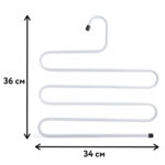 Вешалка для брюк и одежды "ЗМЕЙКА", 5 секций, размер 34х36 см, белая, BRABIX, 608465 — изображение 2