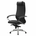 Кресло офисное МЕТТА "SAMURAI" KL-1, экокожа, черное — изображение 7