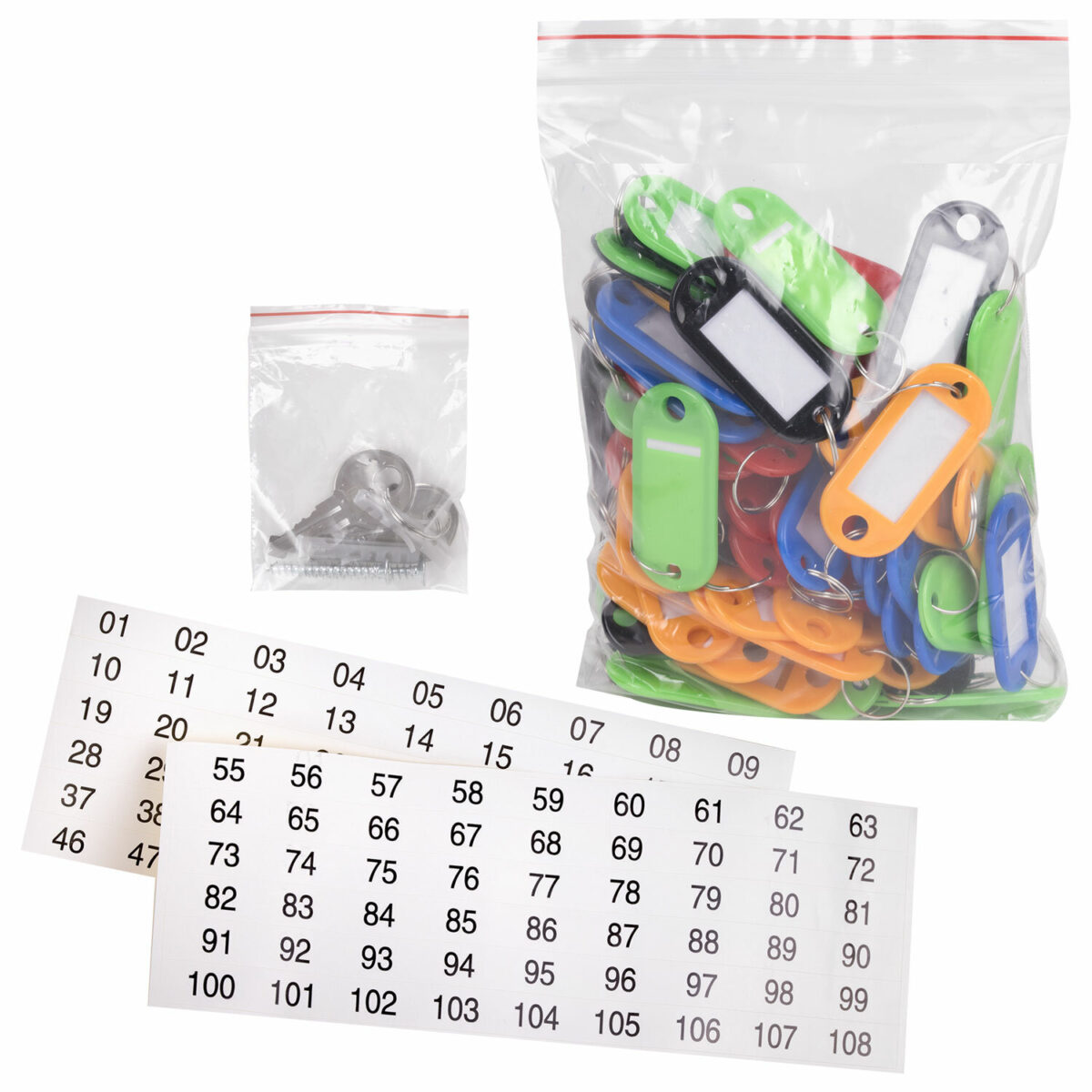 Шкафчик (Ключница) на 90 ключей BRAUBERG, 300х240х80 мм, с замком, +90 брелоков, серый, 290339 — изображение 8