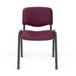 Стул для персонала и посетителей "ИЗО", черный каркас, ткань бордовая, В-20/С-13 — изображение 3