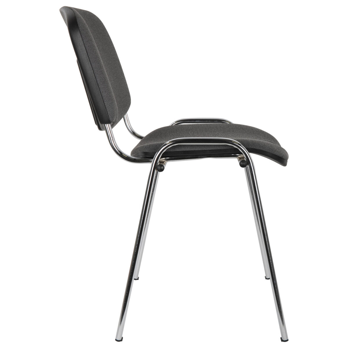 Стул для персонала и посетителей BRABIX "Iso CF-001", хромированный каркас, ткань серая с черным, 531420 — изображение 5