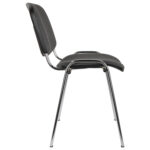 Стул для персонала и посетителей BRABIX "Iso CF-001", хромированный каркас, ткань серая с черным, 531420 — изображение 5