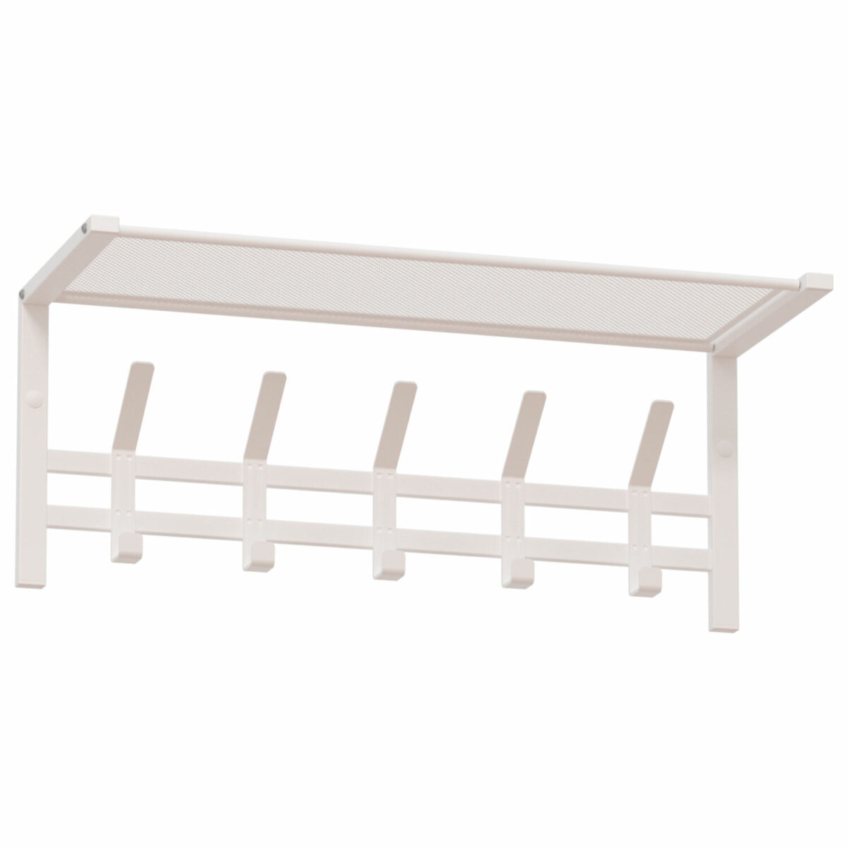 f915a979332850cc538aafe146665307_xl Вешалка настенная с полкой "Торонто-21", 270х670х270 мм, 5 крючков, металл, белая, ВСПТ21 Б — изображение 1