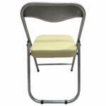 Стул складной для дома и офиса РС04К комфорт, серебристый каркас, кожзам бежевый — изображение 5