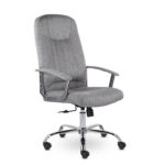 Кресло офисное "Бостон", CH-277, хром, ткань, серый (M-02)