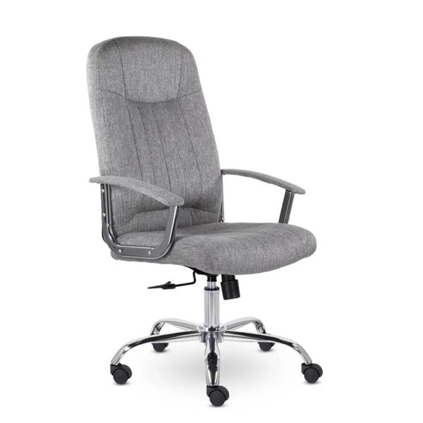Кресло офисное "Бостон", CH-277, хром, ткань, серый (M-02)