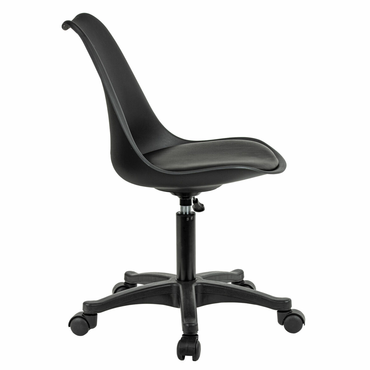 Кресло стул BRABIX "Eames MG-310 PL", пластик черный, экокожа черная, 532927 — изображение 3