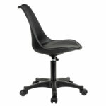 Кресло стул BRABIX "Eames MG-310 PL", пластик черный, экокожа черная, 532927 — изображение 3