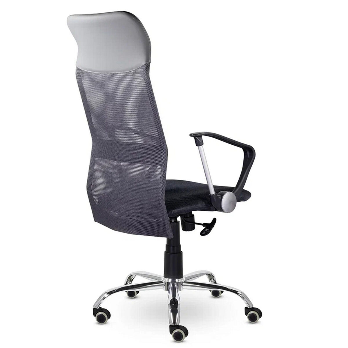 Кресло "Ультра", высокая спинка, с подлокотниками, хром, черное — изображение 4