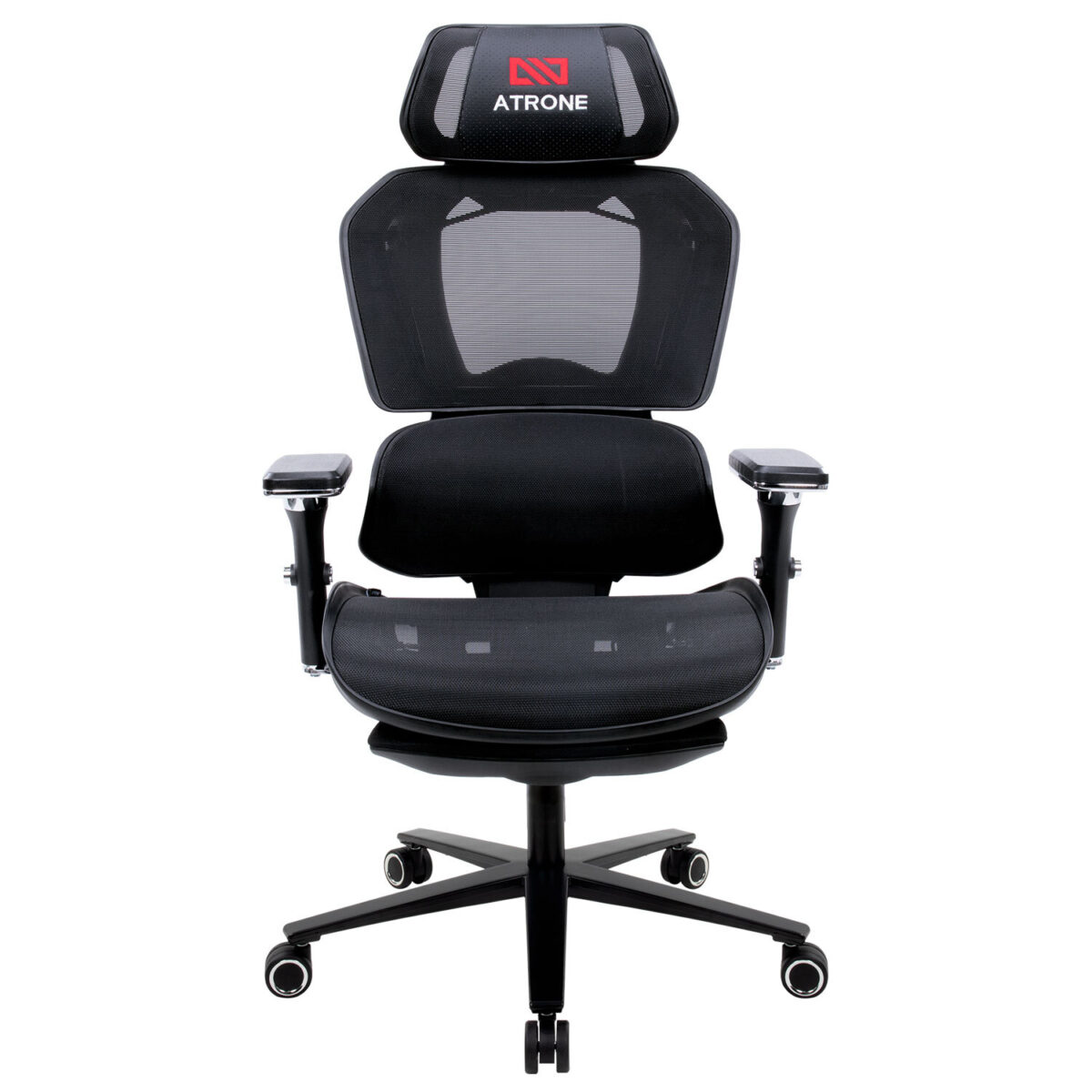 Кресло ATRONE (АТРОН) "Optimus ER-707", адаптивный механизм со слайдером, сетка, черный/серый, 532967 — изображение 9