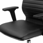 Кресло МЕТТА "ErgoLife" 10 B1-117D, хром, синхромеханизм, 2D-подлокотники, экокожа, черное — изображение 7