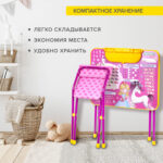 Комплект детской мебели розовый ПРИНЦЕССА: стол + стул, пенал, BRAUBERG NIKA KIDS, 532635 — изображение 17