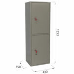 Шкаф металлический для документов BRABIX "KBS-023Т", 1253х420х350 мм, 27,5 кг, 2 отделения, сварной, 291155 — изображение 6