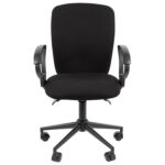 Кресло офисное Chairman CH 9801, пятилучие металл, ткань, черное, 7150934 — изображение 3