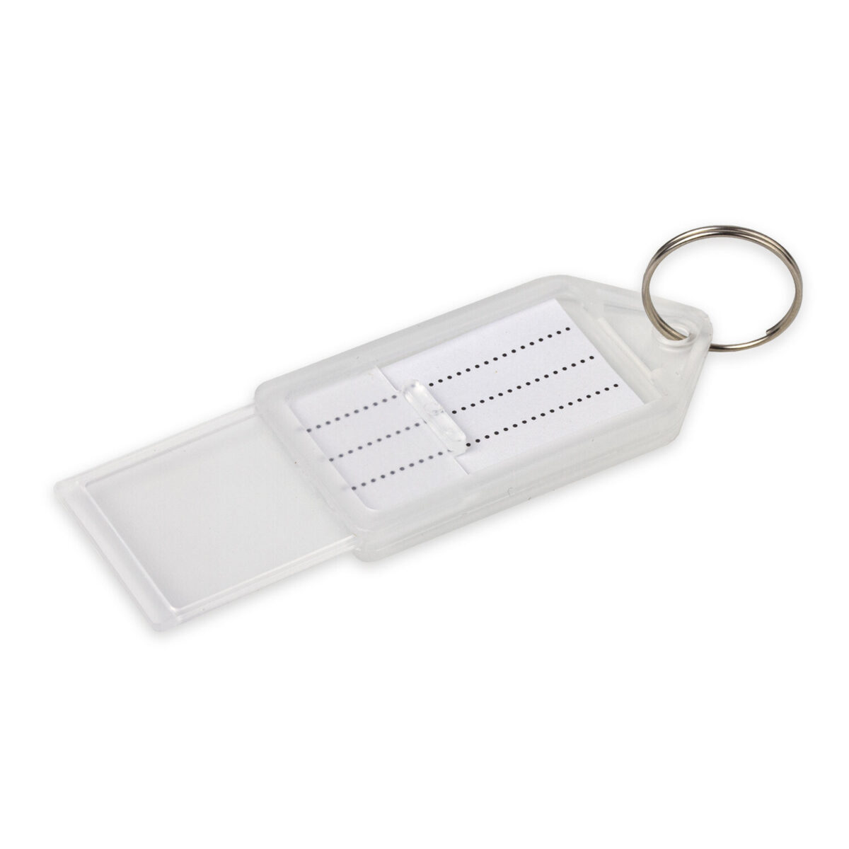 Бирки для ключей КОМПЛЕКТ 20 ШТ., длина 55 мм, инфо-окно 39х22 мм, ПРОЗРАЧНЫЕ, BRAUBERG, 237496 — изображение 5