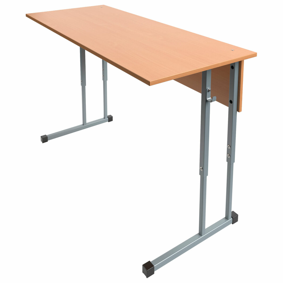Стол-парта 2-местный регулируемый ШМ.2П37, 1200х500х580-820 мм, рост 3-7, серый каркас, ЛДСП бук, ШМ.2П37.БС — изображение 1
