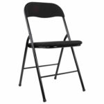 Стул складной BRABIX "Golf CF-007", чёрный каркас, чёрная ткань, 532892 — изображение 2