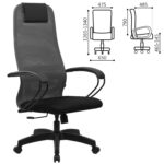 Кресло BRABIX PREMIUM "Ultimate EX-800" пластик, плотная двойная сетка Х2, черное/серое, 532915 — изображение 2