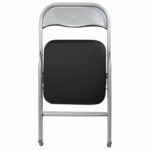 Стул складной BRABIX "Golf CF-007", серебристый каркас, кожзам чёрный, 532891 — изображение 12