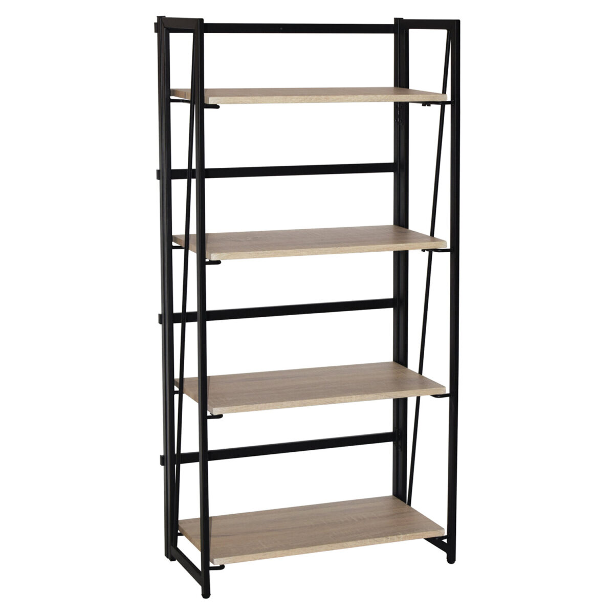 Стеллаж на металлокаркасе BRABIX "LOFT SH-001", 600х300х1250 мм, складной, цвет дуб натуральный, 641230 — изображение 2