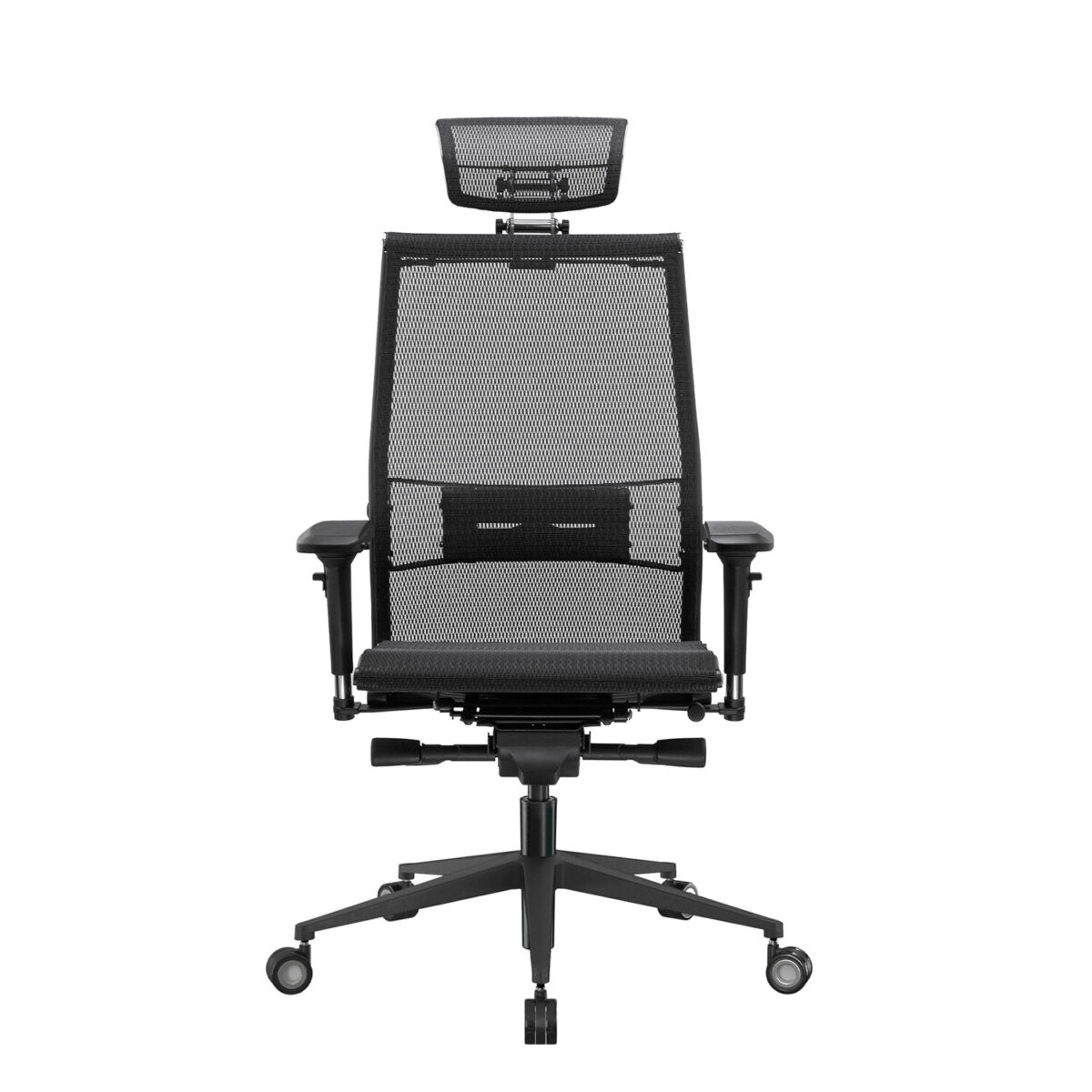 Кресло офисное МЕТТА "SAMURAI" Black Edition, сверхпрочная сетка, регулируемое, черное — изображение 3