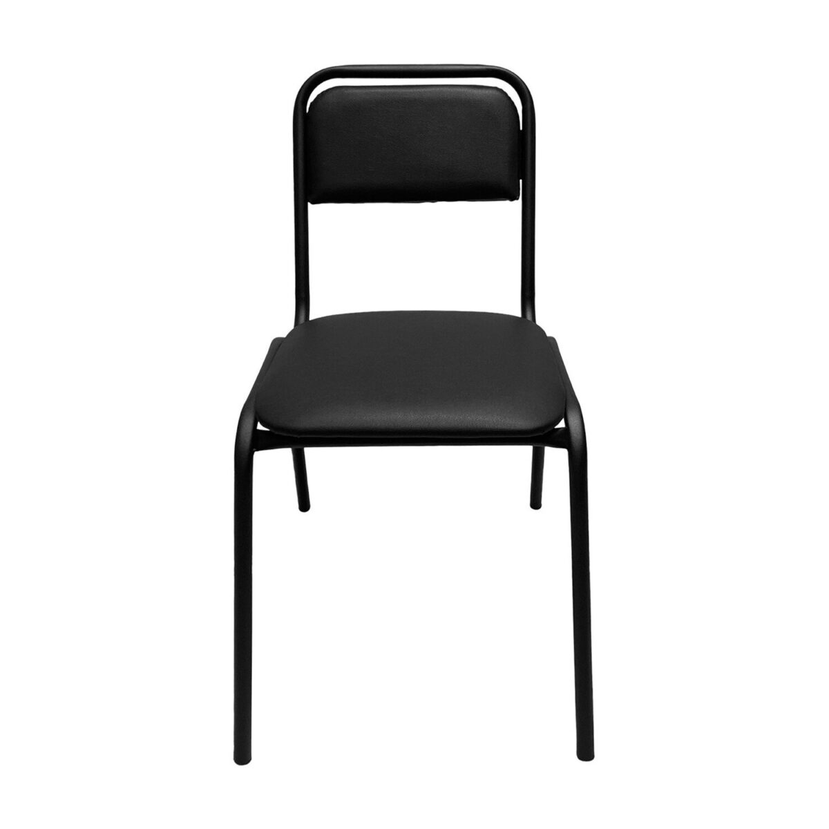 Стул для посетителей РС42, черный каркас, кожзам черный — изображение 3